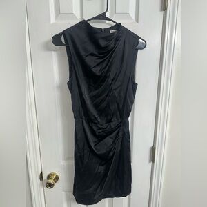 Abercrombie & Fitch Black Draped Mini Dress